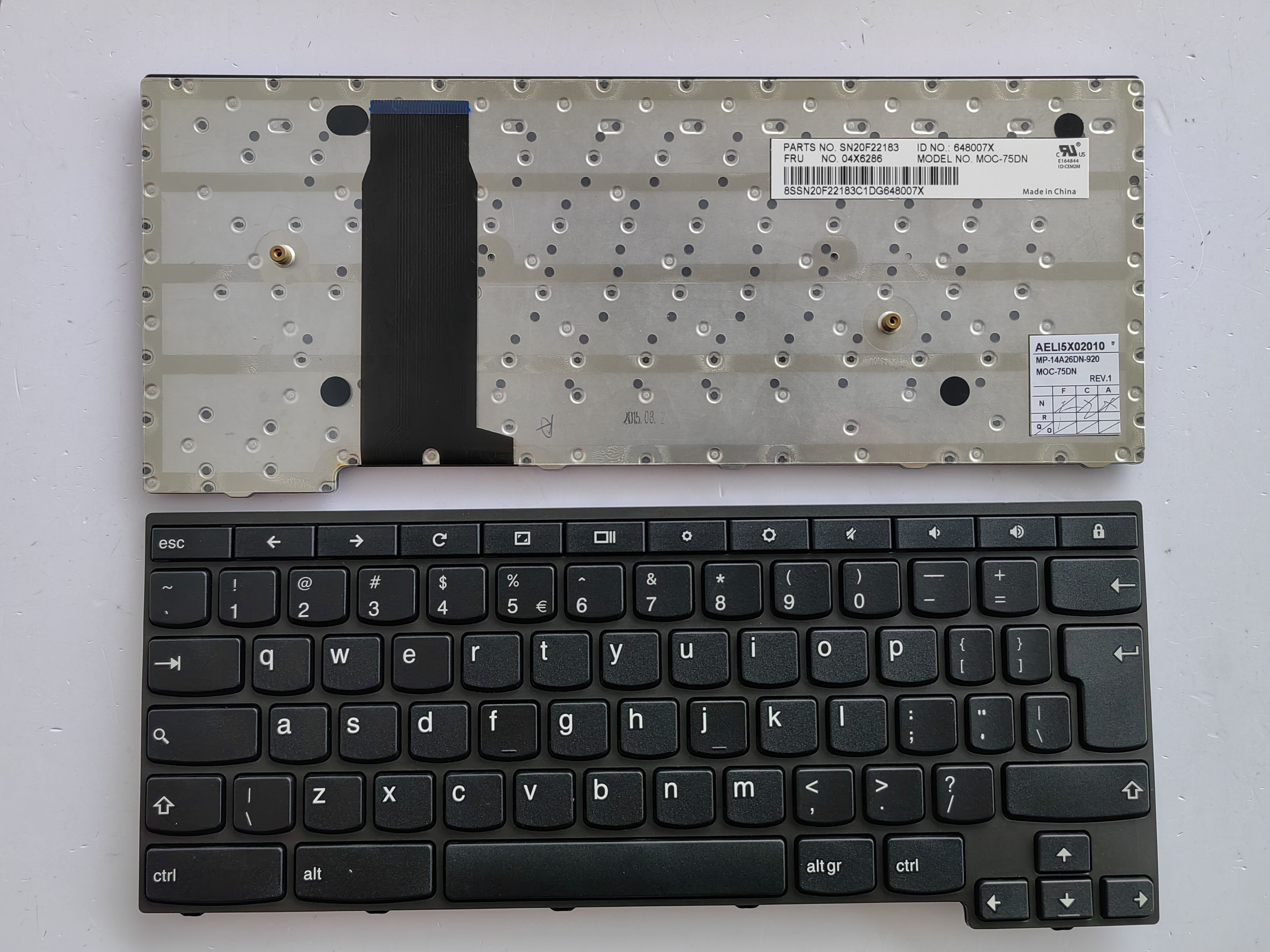 Picture of New Replacement Laptop Keyboard For LENOVO YOGA11E Google version with switch, long pillar BLACK FRAME BLACK UI Layout